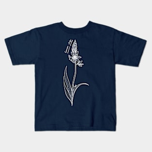 Camas Lily flower line art Kids T-Shirt